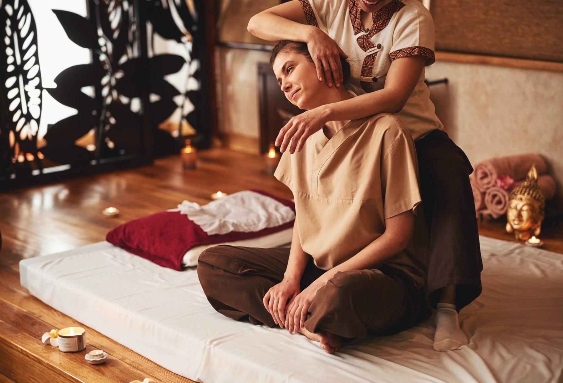 Healing massage at the wellness pavilion